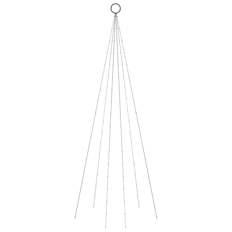 Vidaxl vlaggenmast kerstboom 108 led's warmwit 180 cm