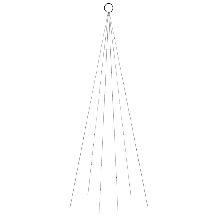 Vidaxl vlaggenmast kerstboom 108 led's koudwit 180 cm