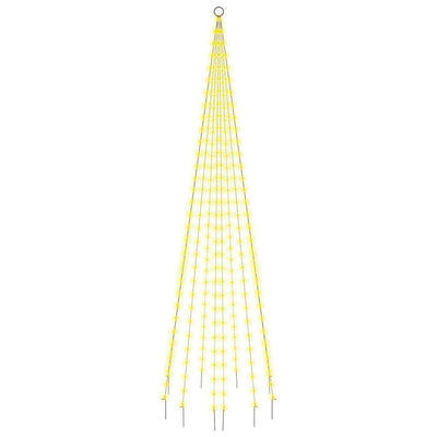 Vidaxl vlaggenmast kerstboom 310 led's warmwit 300 cm