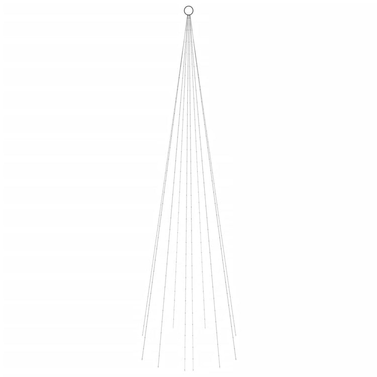 Vidaxl vlaggenmast kerstboom 310 led's warmwit 300 cm