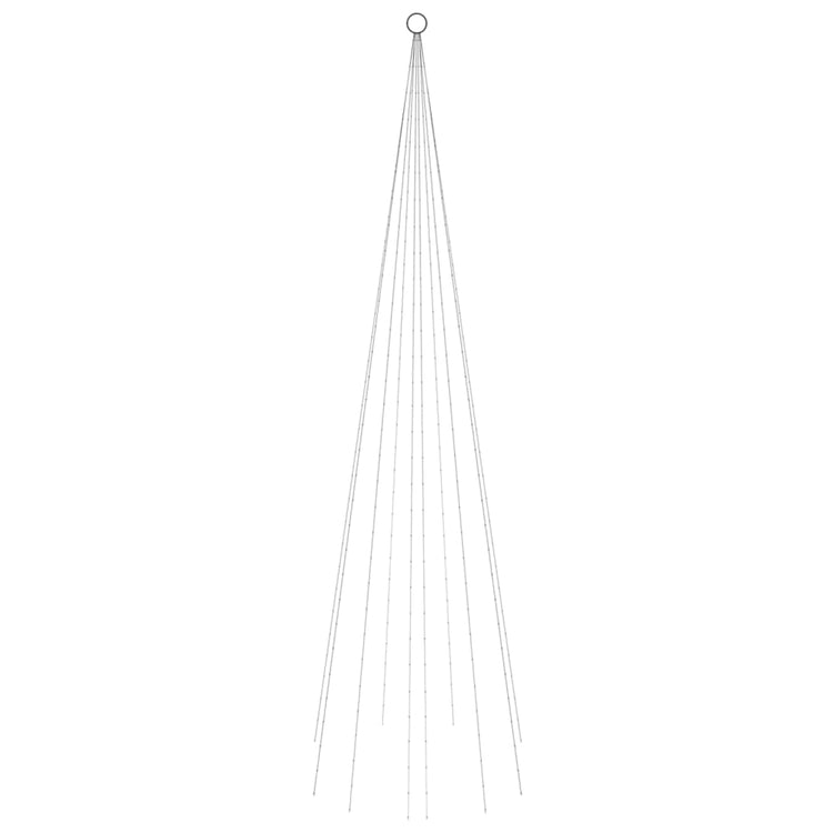 Vidaxl vlaggenmast kerstboom 310 led's blauw 300 cm