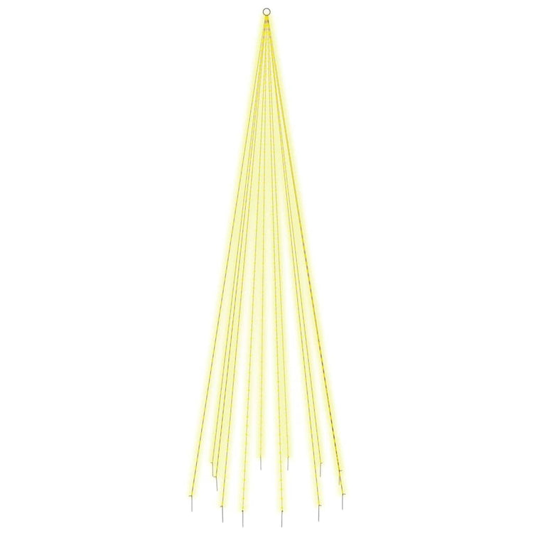 Vidaxl vlaggenmast kerstboom 732 led's warmwit 500 cm