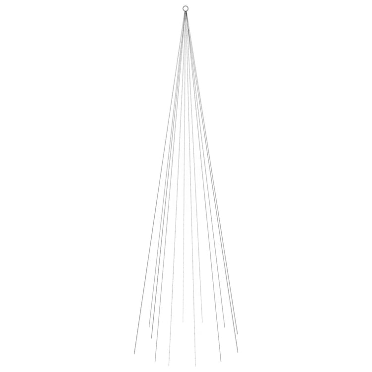 Vidaxl vlaggenmast kerstboom 732 led's warmwit 500 cm