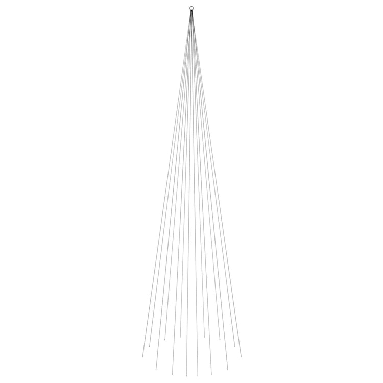 Vidaxl vlaggenmast kerstboom 1134 led's warmwit 800 cm