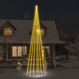 Vidaxl vlaggenmast kerstboom 1134 led's warmwit 800 cm - afbeelding 1