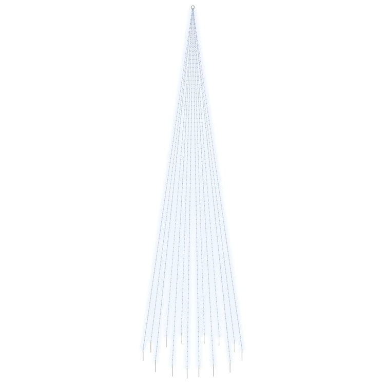 Vidaxl vlaggenmast kerstboom 1134 led's koudwit 800 cm