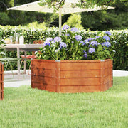 Vidaxl plantenbak verhoogd 129x129x45 cm cortenstaal roestig - afbeelding 1