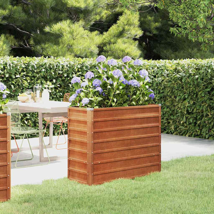 Vidaxl plantenbak verhoogd 100x40x77 cm cortenstaal roestig