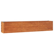 Vidaxl plantenbak verhoogd 240x40x45 cm cortenstaal roestig - afbeelding 2
