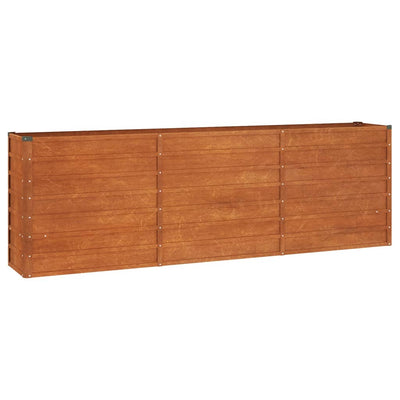 Vidaxl plantenbak verhoogd 240x40x77 cm cortenstaal roestig