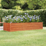 Vidaxl plantenbak verhoogd 240x80x45 cm cortenstaal roestig - afbeelding 1