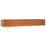 Vidaxl plantenbak verhoogd 320x80x45 cm cortenstaal roestig - afbeelding 2