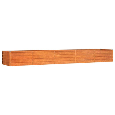 Vidaxl plantenbak verhoogd 400x80x45 cm cortenstaal roestig
