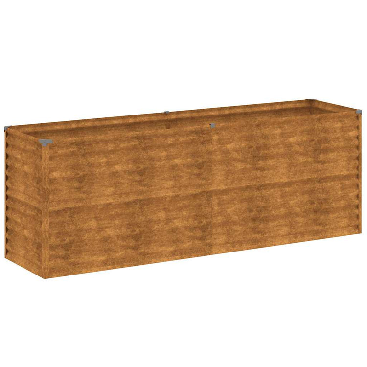 Vidaxl verhoogde tuinbak 196x50x69 cm cortenstaal
