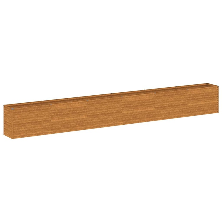 Vidaxl verhoogde tuinbak 578x50x69 cm cortenstaal