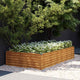 Vidaxl plantenbak verhoogd 195x100x36 cm cortenstaal