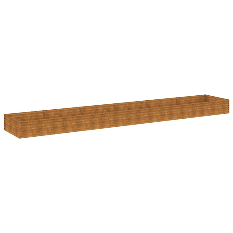 Vidaxl plantenbak verhoogd 579x100x36 cm cortenstaal