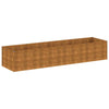 Vidaxl plantenbak verhoogd 386x100x69 cm cortenstaal