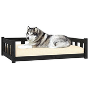 Vidaxl hondenmand 105,5x75,5x28 cm massief grenenhout zwart - afbeelding 3