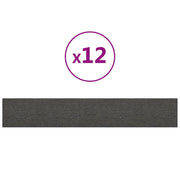 Vidaxl wandpanelen 12 st 1,62 m² 90x15 cm stof donkergrijs - afbeelding 2