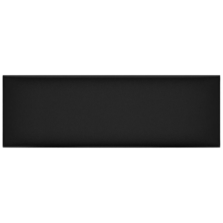VidaXL Wandpanelen 12 st 3,24 m² 90x30 cm kunstleer zwart