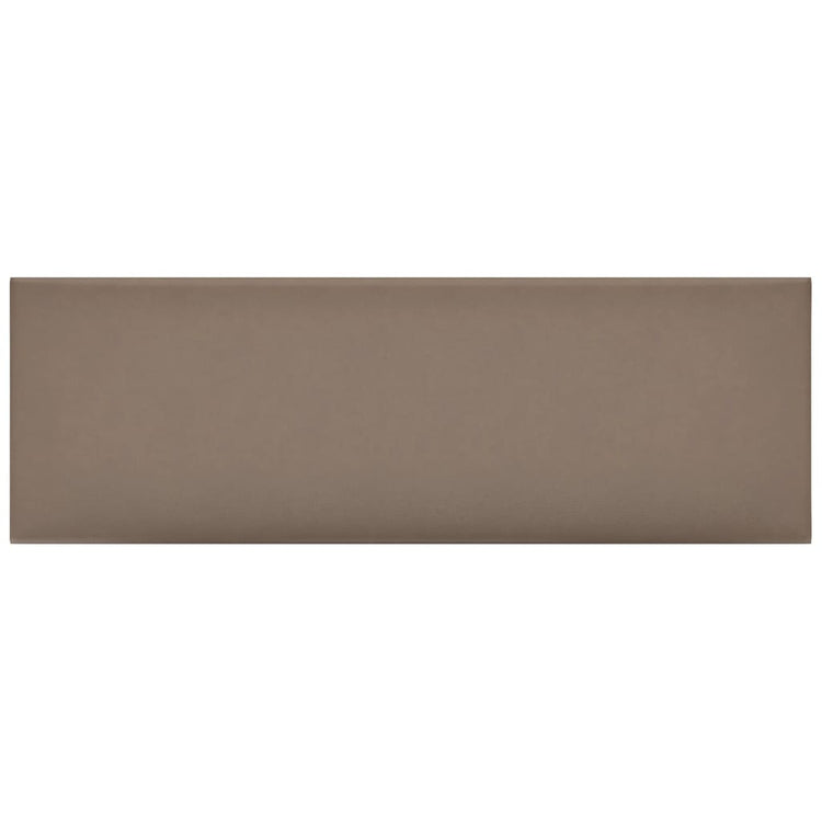 Vidaxl wandpanelen 12 st 3,24 m² 90x30 cm kunstleer cappuccinokleurig