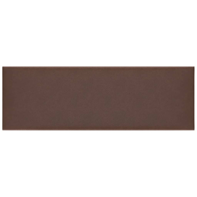 VidaXL Wandpanelen 12 st 3,24 m² 90x30 cm kunstleer bruin