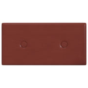 Vidaxl wandpanelen 12 st 0,54 m² 30x15 cm kunstleer wijnrood - afbeelding 3
