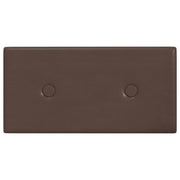 Vidaxl wandpanelen 12 st 0,54 m² 30x15 cm kunstleer bruin - afbeelding 3