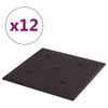 Vidaxl wandpanelen 12 st 1,08 m² 30x30 cm kunstleer zwart