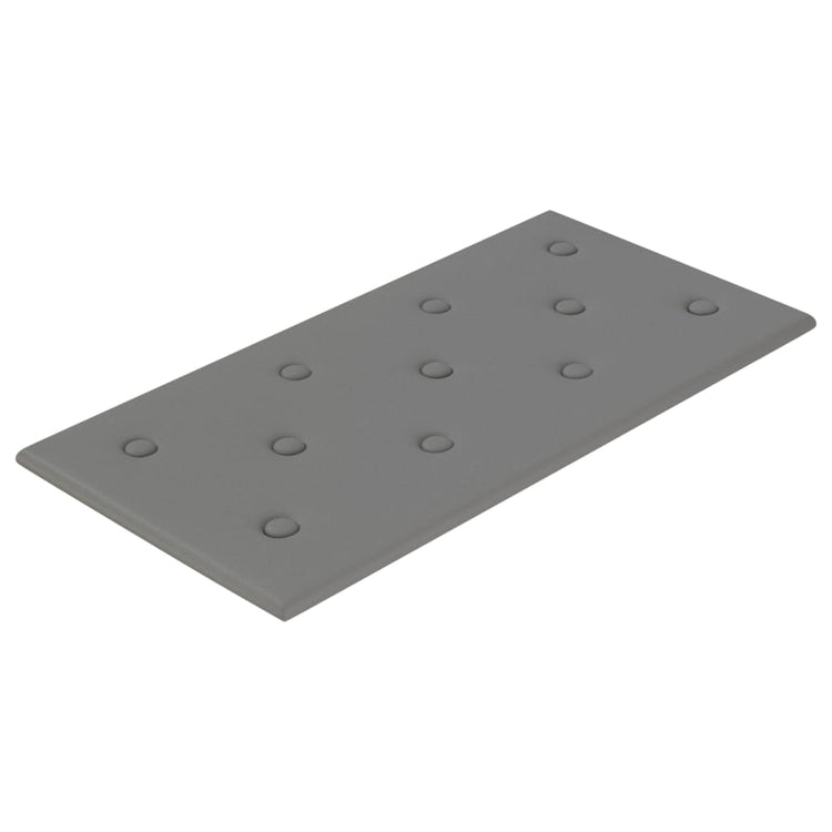 Vidaxl wandpanelen 12 st 2,16 m² 60x30 cm kunstleer grijs