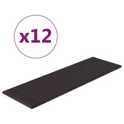 Vidaxl wandpanelen 12 st 3,24 m² 90x30 cm kunstleer zwart - afbeelding 2