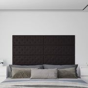 Vidaxl wandpanelen 12 st 3,24 m² 90x30 cm kunstleer zwart - afbeelding 1