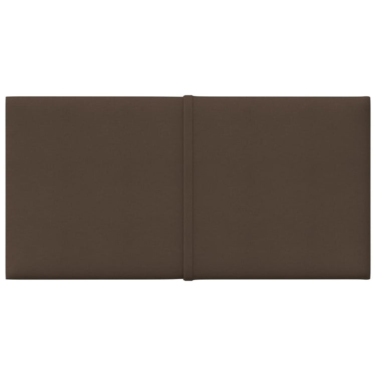 VidaXL Wandpanelen 12 st 0,54 m² 30x15 cm stof bruin