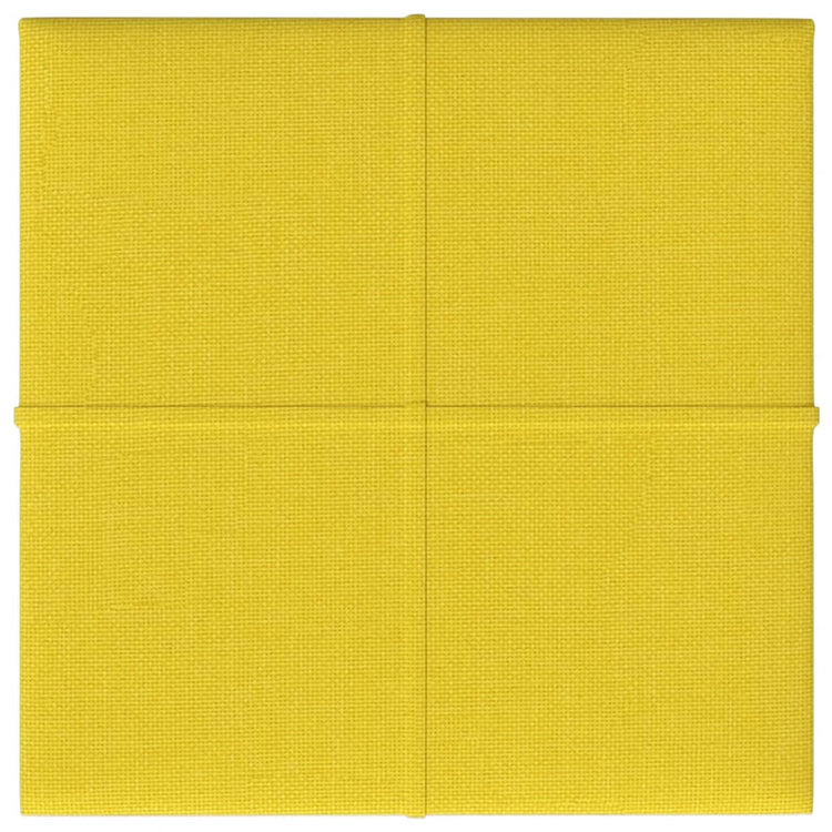 VidaXL Wandpanelen 12 st 1,08 m² 30x30 cm stof lichtgeel