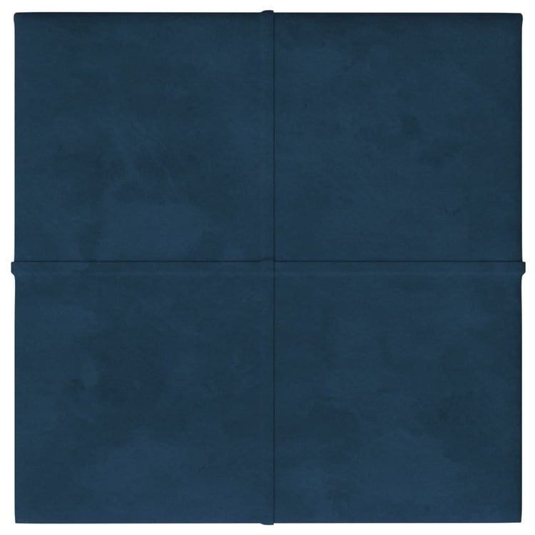 VidaXL Wandpanelen 12 st 1,08 m² 30x30 cm fluweel blauw