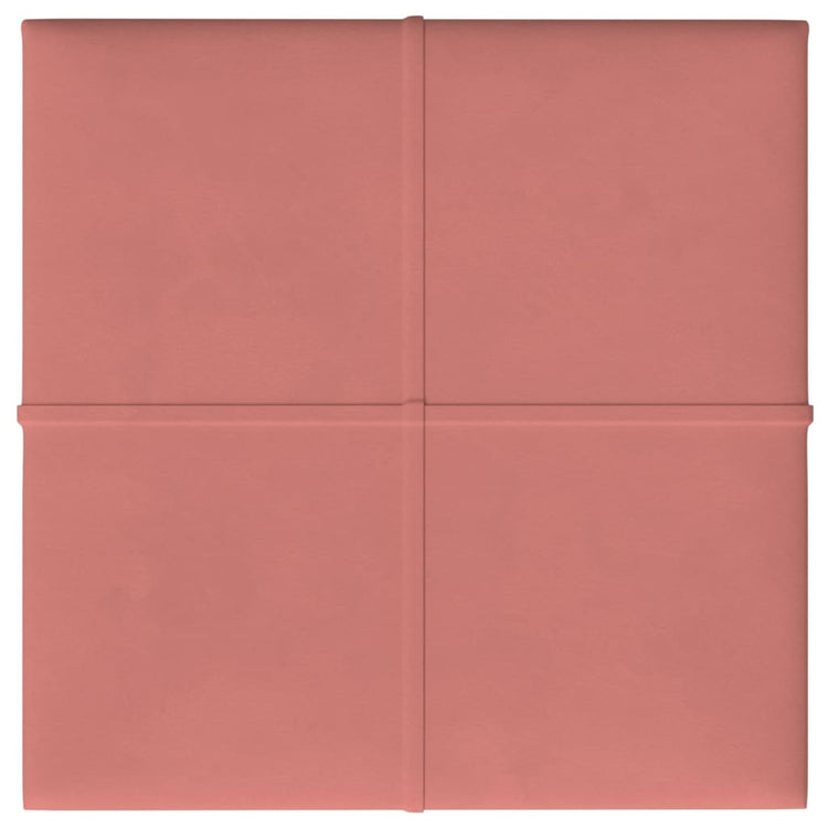 VidaXL Wandpanelen 12 st 1,08 m² 30x30 cm fluweel roze