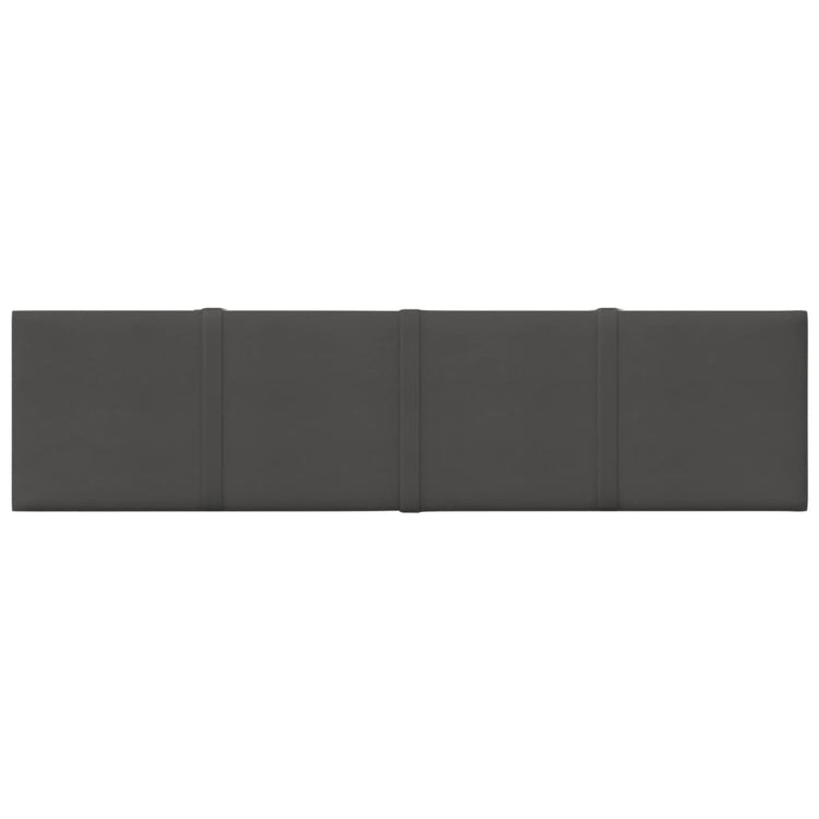 Vidaxl wandpanelen 12 st 1,08 m² 60x15 cm stof donkergrijs