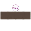 VidaXL Wandpanelen 12 st 1,08 m² 60x15 cm stof bruin