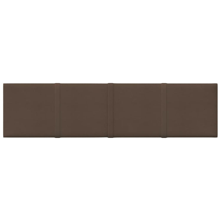 VidaXL Wandpanelen 12 st 1,08 m² 60x15 cm stof bruin