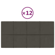 Vidaxl wandpanelen 12 st 2,16 m² 60x30 cm fluweel donkergrijs - afbeelding 2
