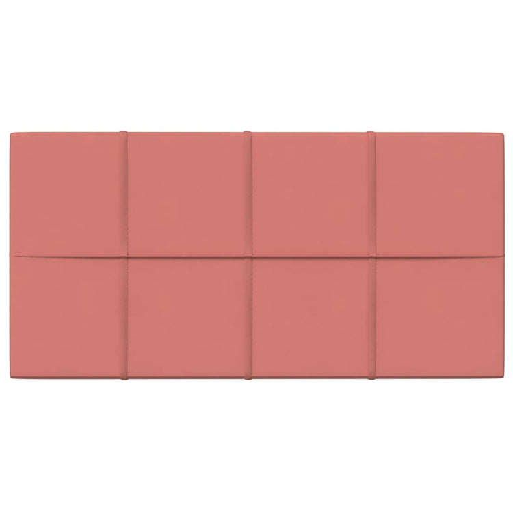 Vidaxl wandpanelen 12 st 2,16 m² 60x30 cm fluweel roze
