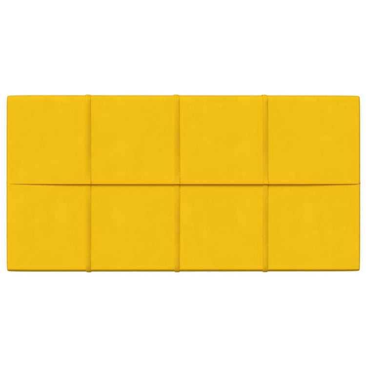 Vidaxl wandpanelen 12 st 2,16 m² 60x30 cm fluweel geel