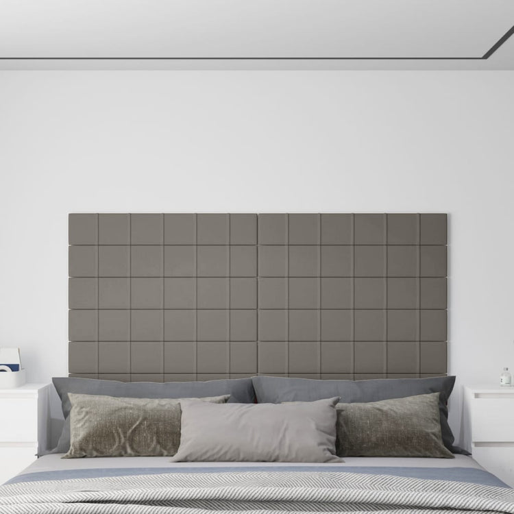 Vidaxl wandpanelen 12 st 1,62 m² 90x15 cm fluweel lichtgrijs