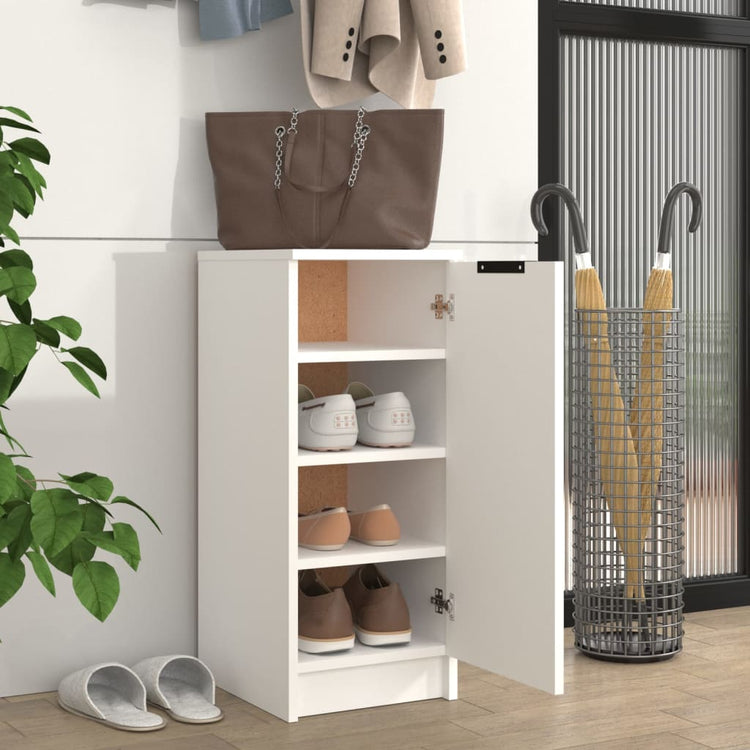 Vidaxl schoenenkast 30x35x70 cm bewerkt hout wit