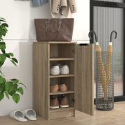Vidaxl schoenenkast 30x35x70 cm bewerkt hout sonoma eikenkleurig - afbeelding 3
