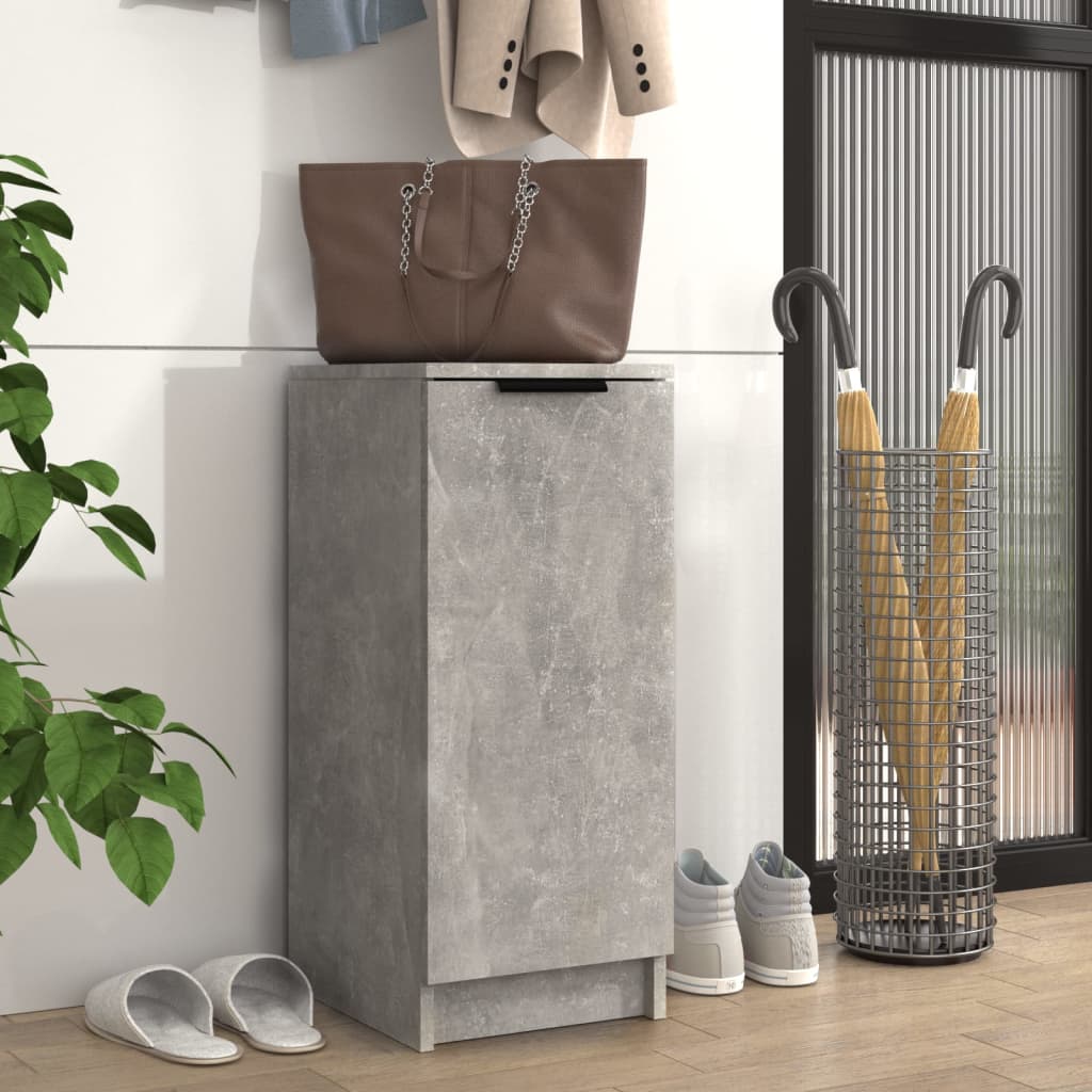 Vidaxl schoenenkast 30x35x70 cm bewerkt hout betongrijs