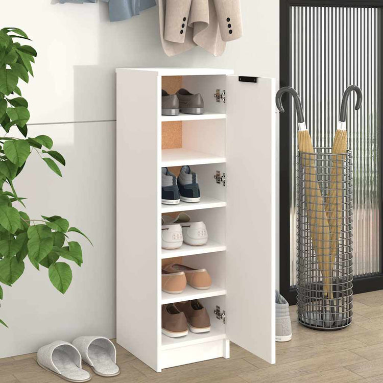 Vidaxl schoenenkast 30x35x100 cm bewerkt hout wit