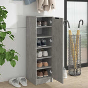 Vidaxl schoenenkast 30x35x100 cm bewerkt hout betongrijs - afbeelding 3