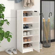 VidaXL Schoenenkast 30x35x100 cm bewerkt hout hoogglans wit - afbeelding 3